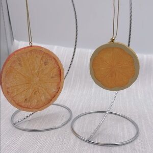Christmas ornaments Citrus Slice of an orange and lemon for Tree or wreath